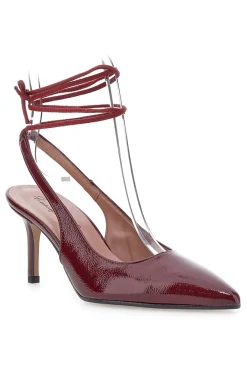 Décolleté bordeaux a punta con laccio alla caviglia Francesca Gritti P7045