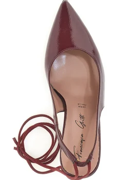 Décolleté bordeaux a punta con laccio alla caviglia Francesca Gritti P7045