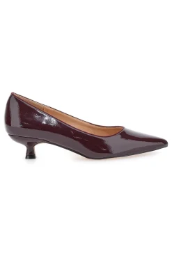 Décolleté bordeaux in vernice con tacco basso Mon Dieu 9904H18