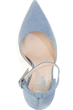 Décolleté Celeste Shiny Con Cinturino e Tacco Pittarello Love 3409