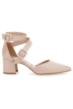 Décolleté da donna beige con cinturini incrociati Francesca Gritti 8012