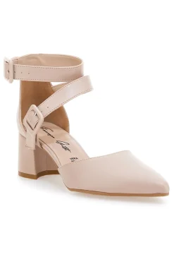 Décolleté da donna beige con cinturini incrociati Francesca Gritti 8012
