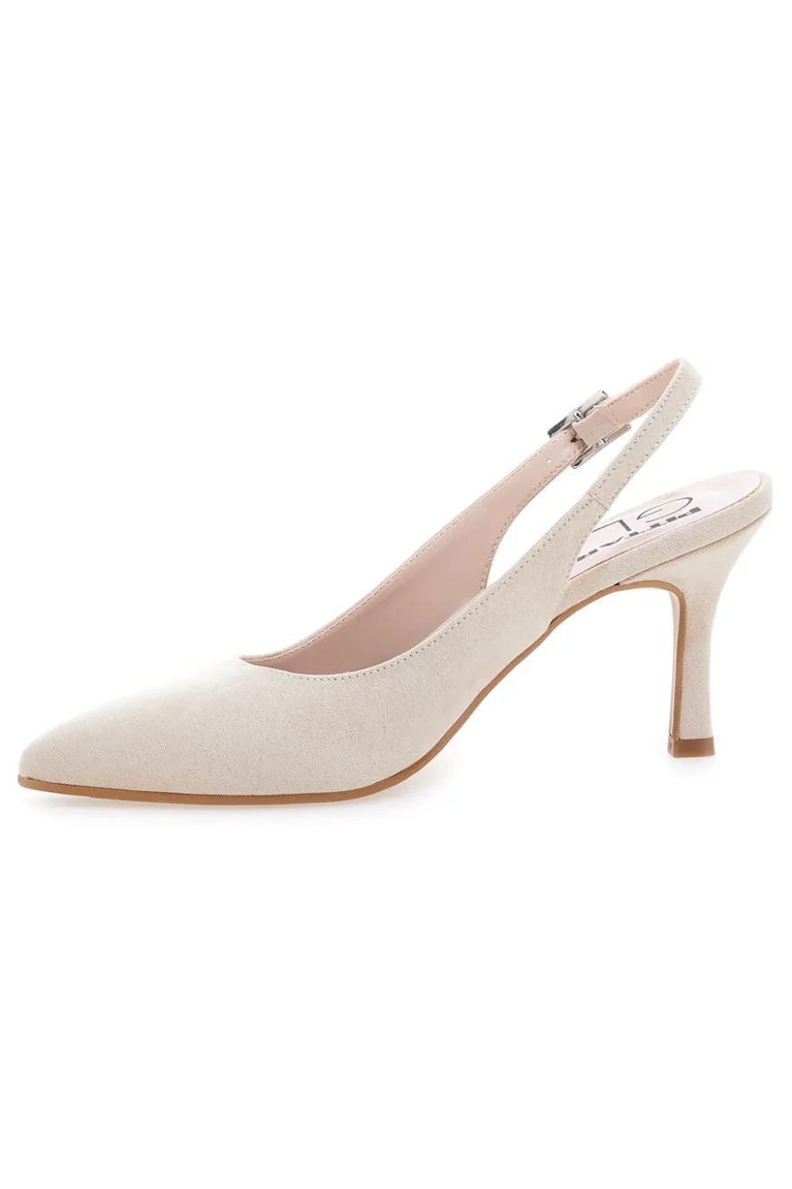 Décolleté da donna beige con cinturino slingback Pittarello Glam 5371