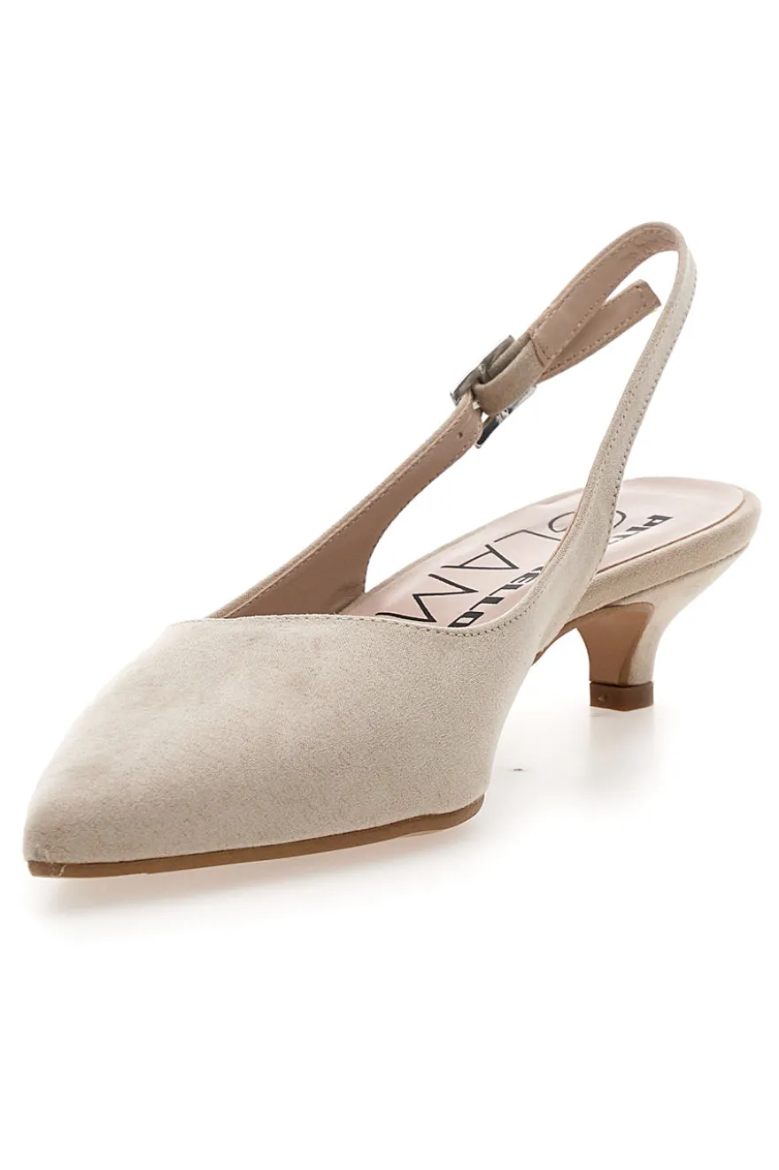 Décolleté da donna beige con cinturino slingback Pittarello Glam 3123