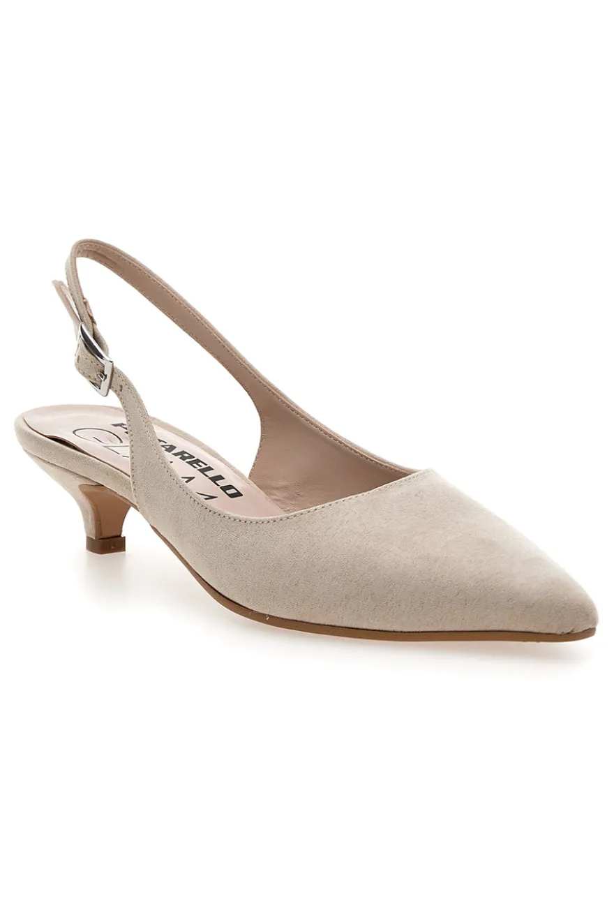 Décolleté da donna beige con cinturino slingback Pittarello Glam 3123