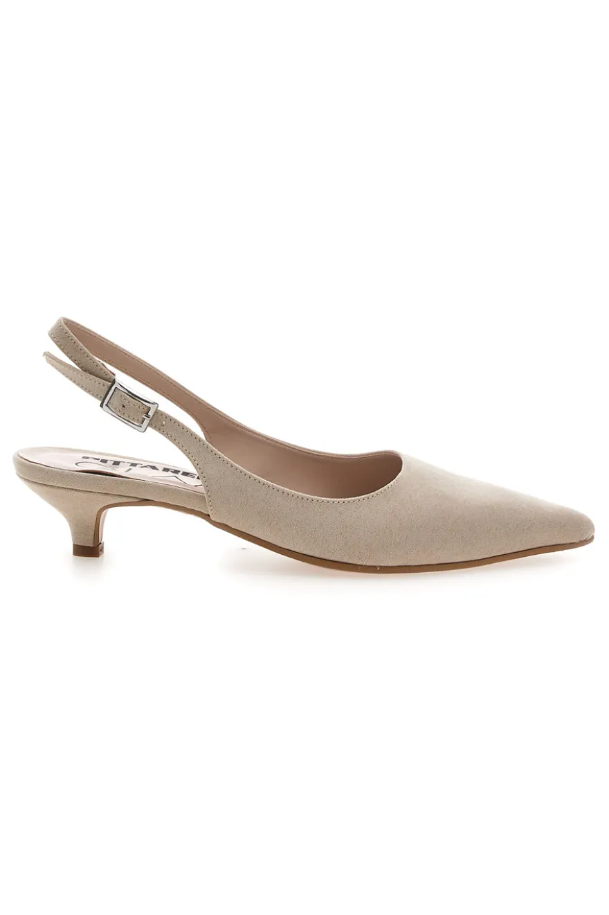 Décolleté da donna beige con cinturino slingback Pittarello Glam 3123