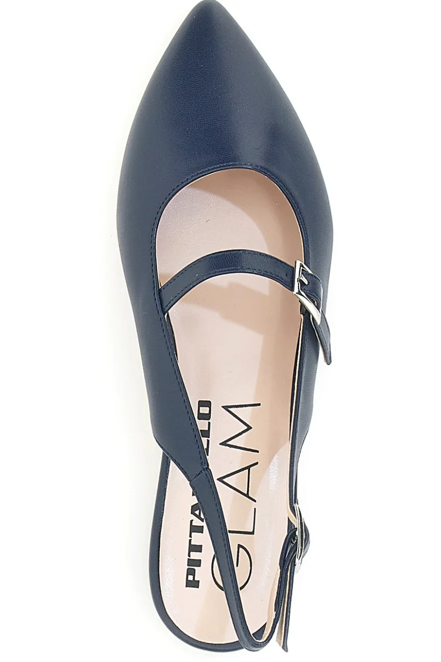 Décolleté da donna blu con cinturino slingback Pittarello Glam 3888
