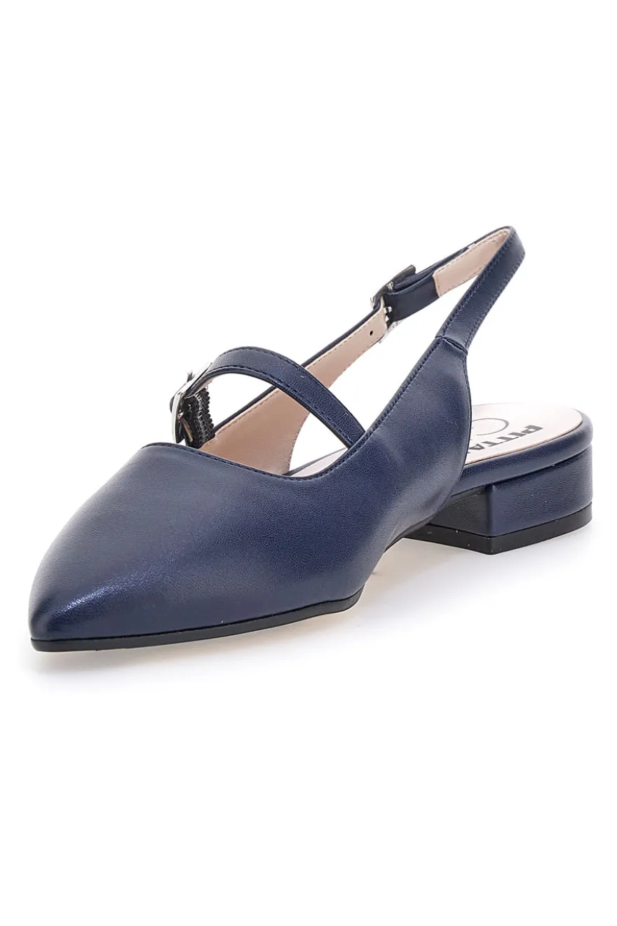 Décolleté da donna blu con cinturino slingback Pittarello Glam 3888