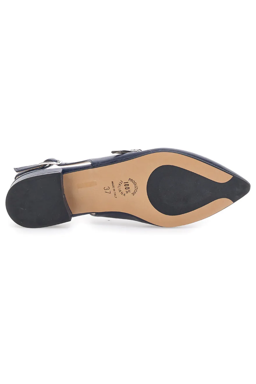 Décolleté da donna blu con cinturino slingback Pittarello Glam 3888