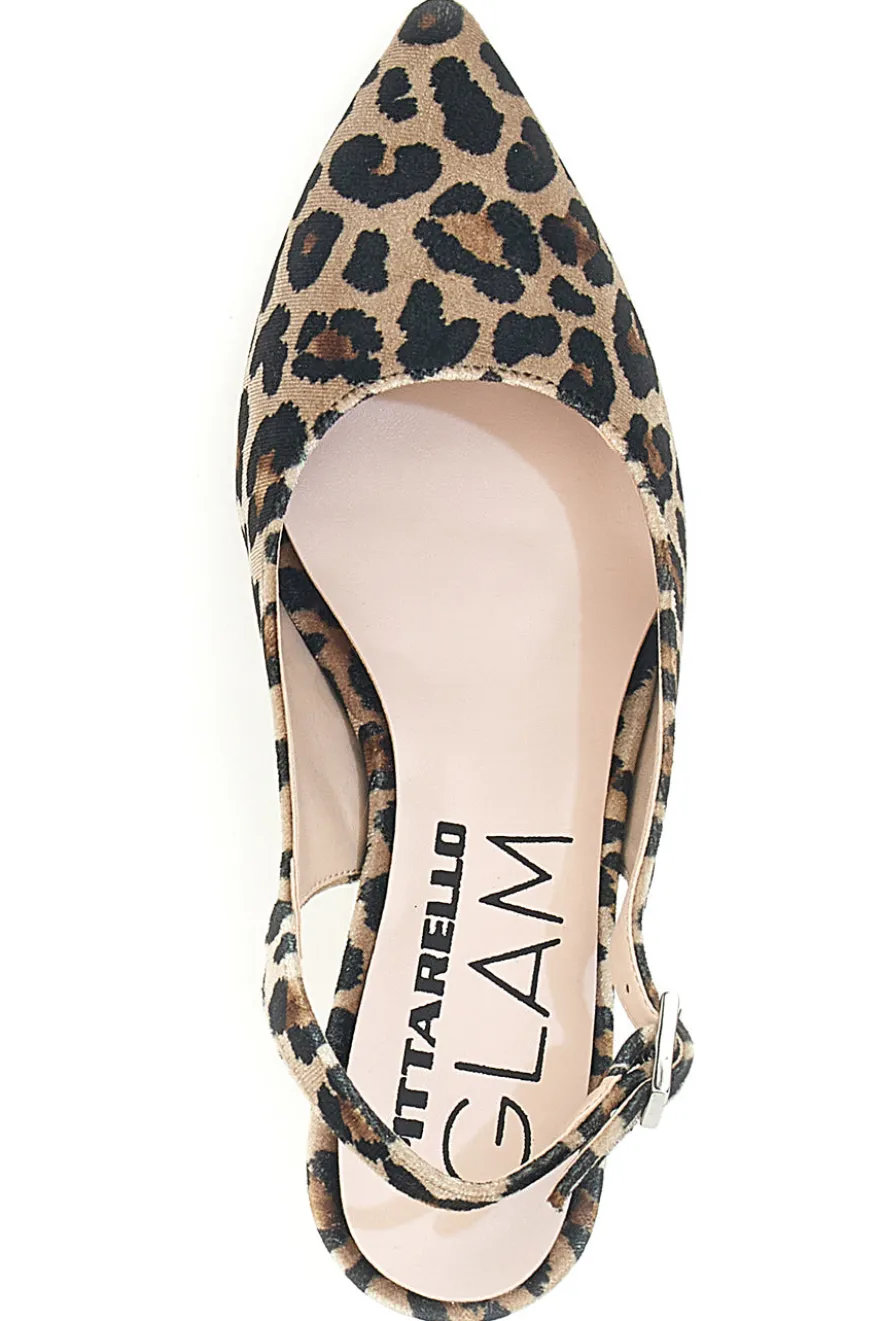 Décolleté da donna leopardato con cinturino slingback Pittarello Glam 31441