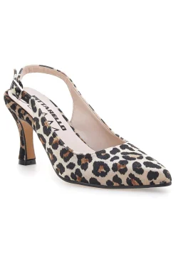 Décolleté da donna leopardato con cinturino slingback Pittarello Glam 31441