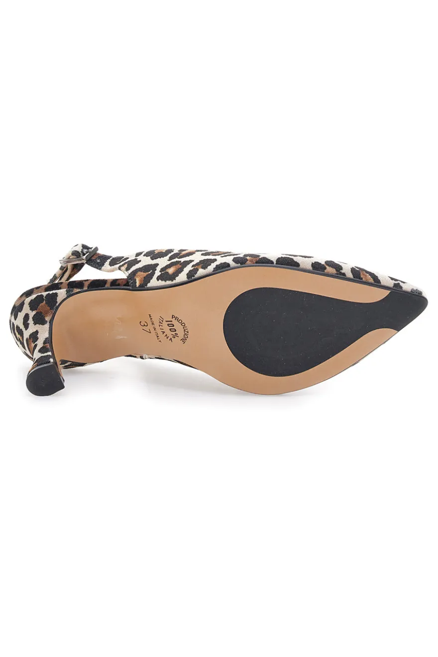 Décolleté da donna leopardato con cinturino slingback Pittarello Glam 31441