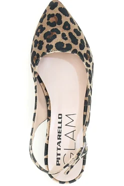 Décolleté da donna leopardato con cinturino slingback Pittarello Glam 3883