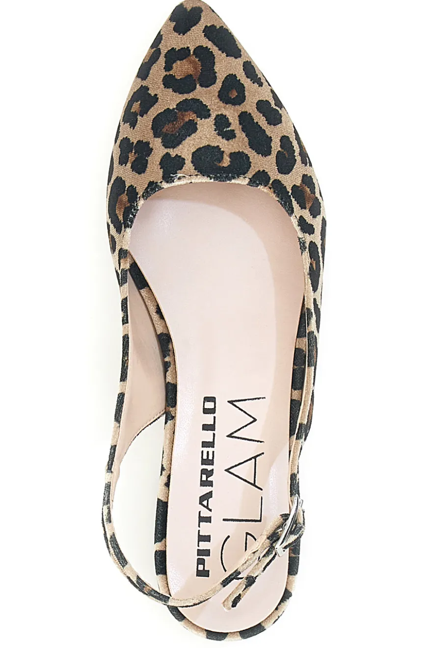 Décolleté da donna leopardato con cinturino slingback Pittarello Glam 3883