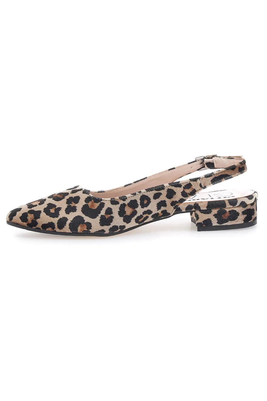 Décolleté da donna leopardato con cinturino slingback Pittarello Glam 3883