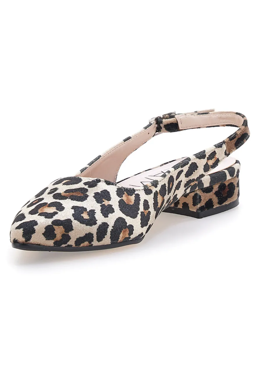 Décolleté da donna leopardato con cinturino slingback Pittarello Glam 3883