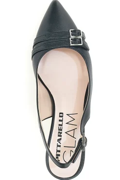 Décolleté da donna nero con fibbie slingback Pittarello Glam 34388