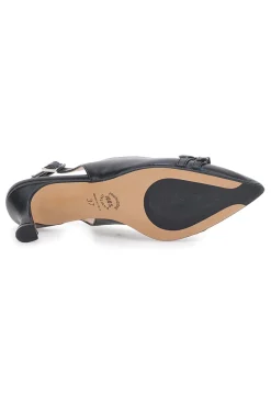 Décolleté da donna nero con fibbie slingback Pittarello Glam 34388