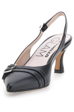 Décolleté da donna nero con fibbie slingback Pittarello Glam 34388