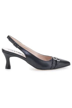 Décolleté da donna nero con fibbie slingback Pittarello Glam 34388