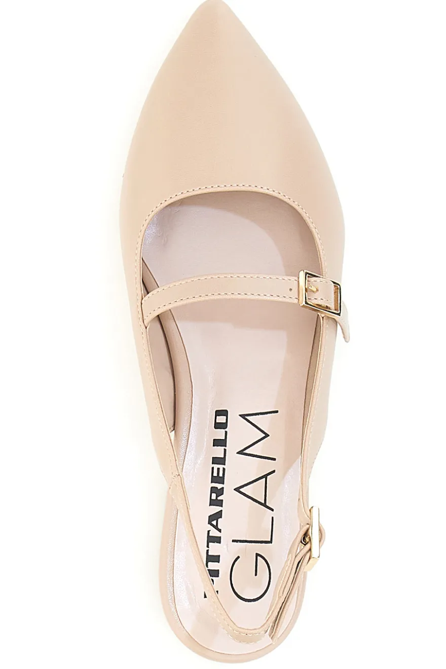Décolleté da donna nude con cinturino slingback Pittarello Glam 3888