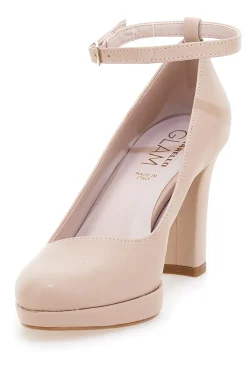 Décolleté da donna nude con cinturino e tacco largo Pittarello Glam 2594PT