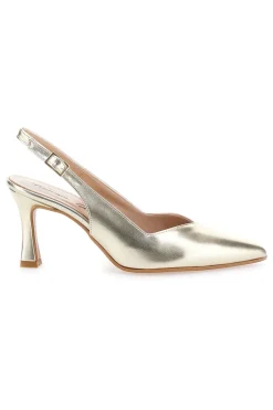 Décolleté da donna oro con cinturino slingback Francesca Gritti 149