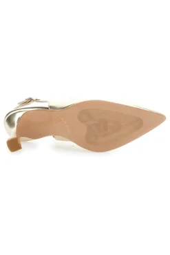 Décolleté da donna oro con cinturino slingback Francesca Gritti 149