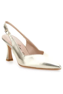 Décolleté da donna oro con cinturino slingback Francesca Gritti 149