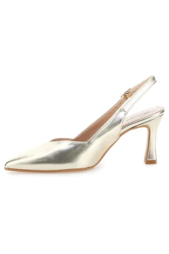 Décolleté da donna oro con cinturino slingback Francesca Gritti 149