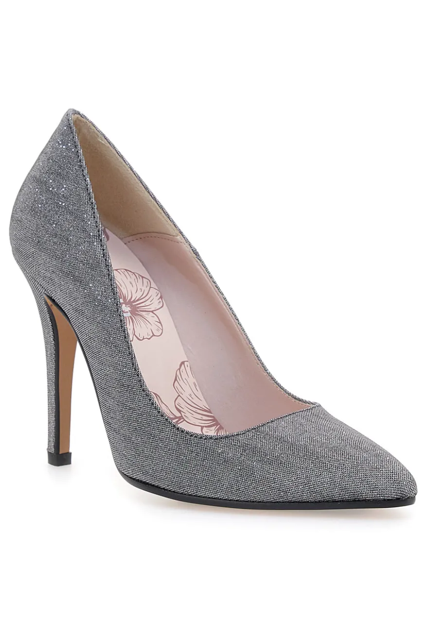 Décolleté grigio scuro glitter con tacco alto Pittarello Romantic 5423
