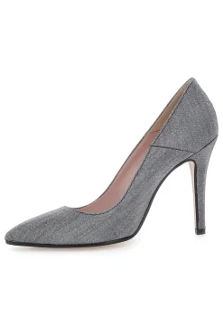 Décolleté grigio scuro glitter con tacco alto Pittarello Romantic 5423