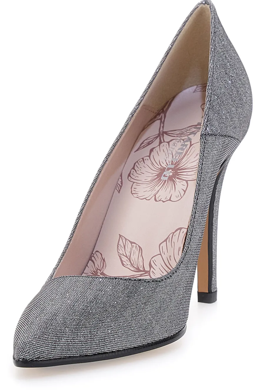 Décolleté grigio scuro glitter con tacco alto Pittarello Romantic 5423