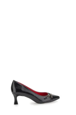Décolleté in vernice Nera Con tacco a rocchetto Pittarello Glam 3703