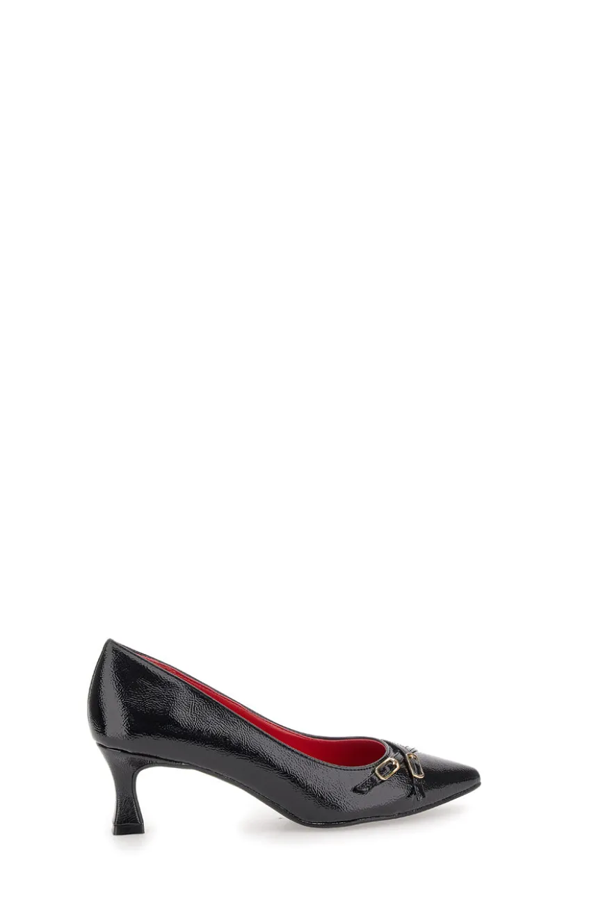 Décolleté in vernice Nera Con tacco a rocchetto Pittarello Glam 3703