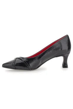 Décolleté in vernice Nera Con tacco a rocchetto Pittarello Glam 3703