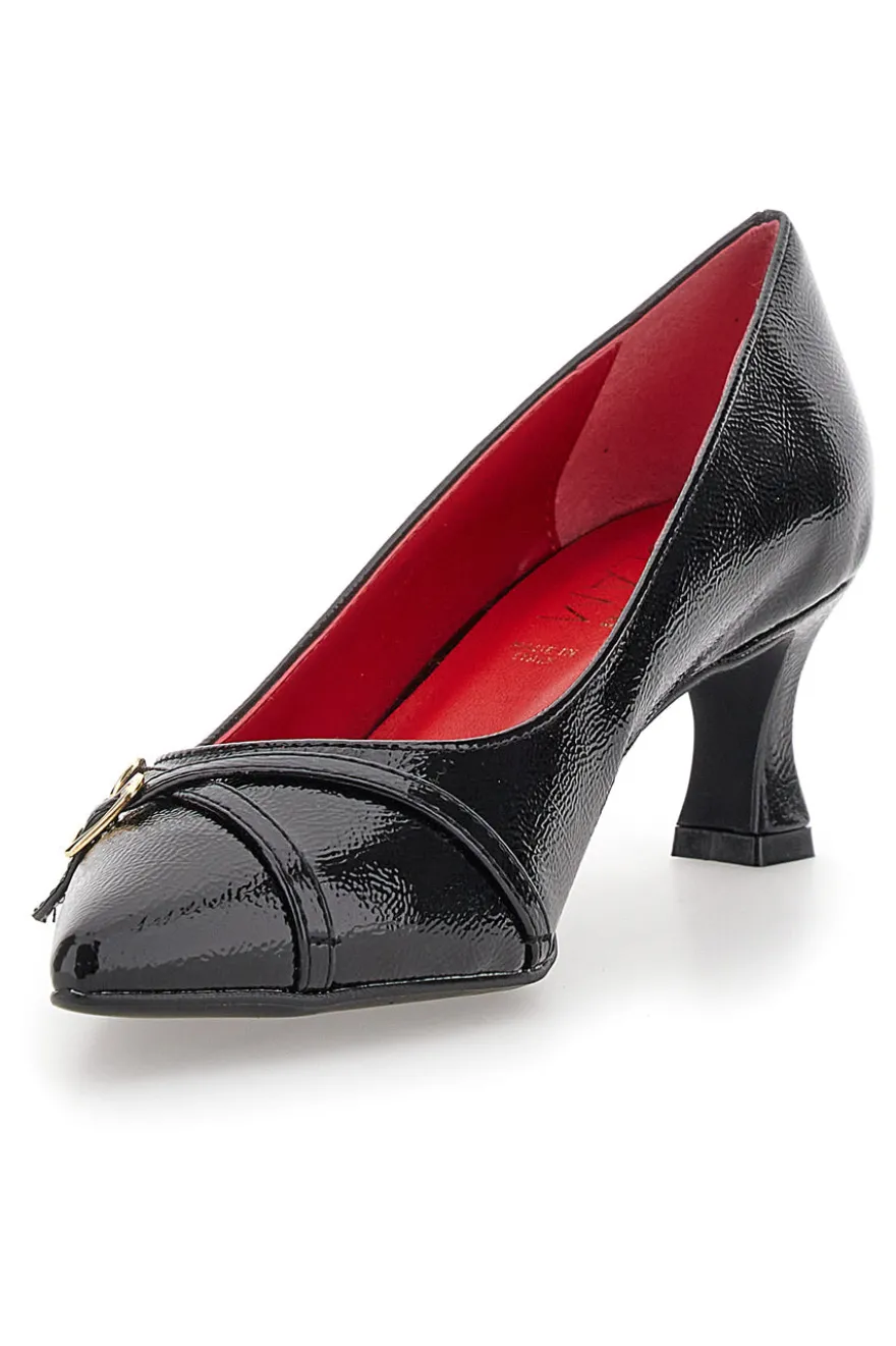 Décolleté in vernice Nera Con tacco a rocchetto Pittarello Glam 3703