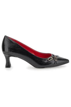 Décolleté in vernice Nera Con tacco a rocchetto Pittarello Glam 3703