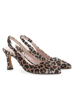 Décolleté Leopardate Slingback con Tacco Medio PITTARELLO GLAM 2371