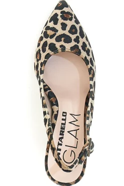 Décolleté Leopardate Slingback con Tacco Medio PITTARELLO GLAM 2371