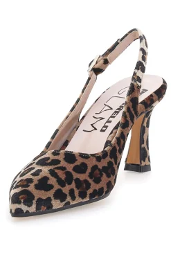Décolleté Leopardate Slingback con Tacco Medio PITTARELLO GLAM 2371