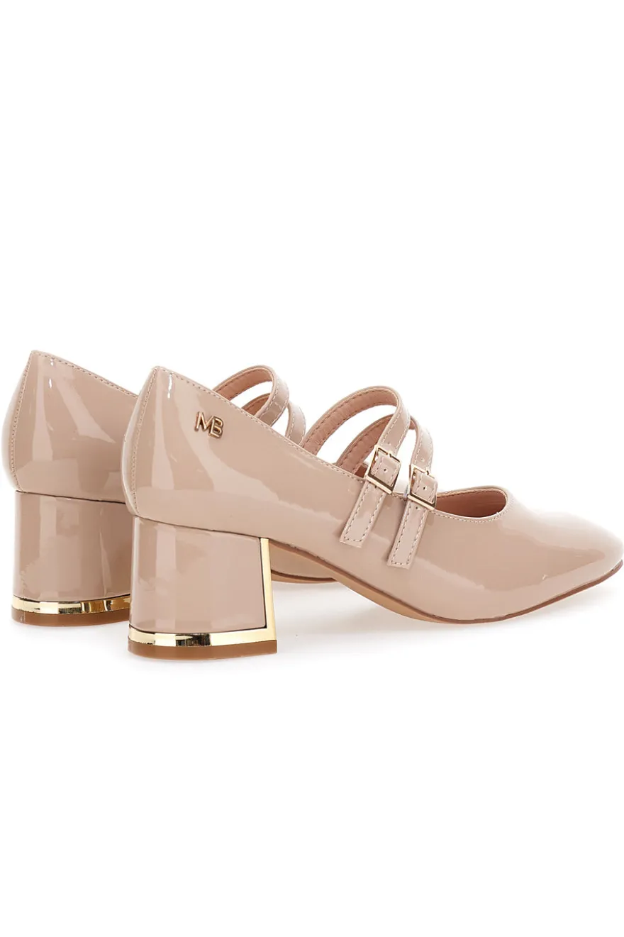 Décolleté Mary Jane Beige con Tacco a blocco MARIELLA BURANI 50810514