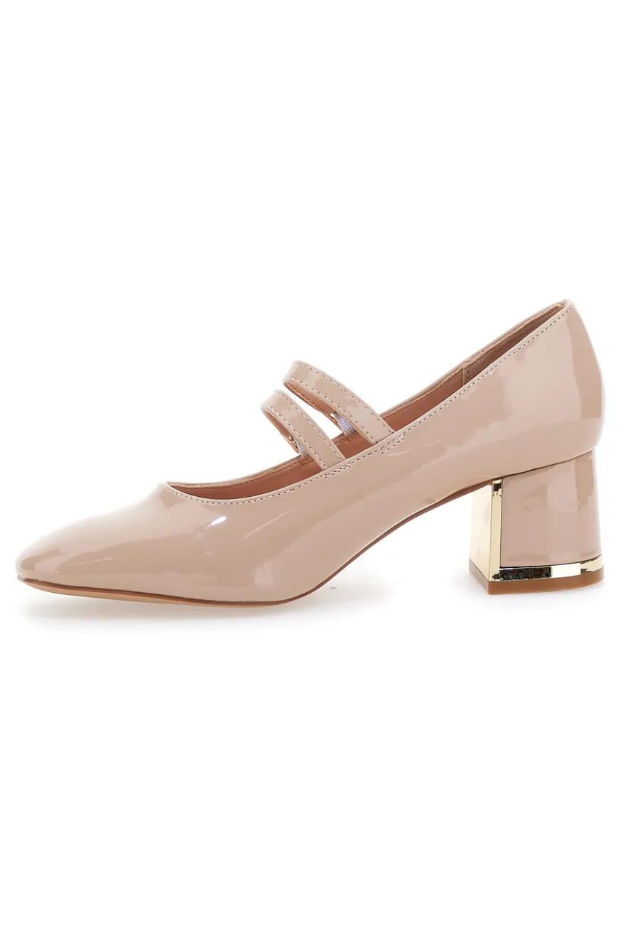 Décolleté Mary Jane Beige con Tacco a blocco MARIELLA BURANI 50810514