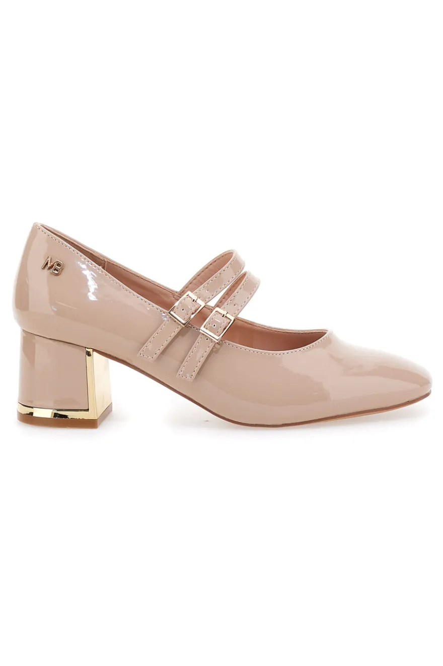 Décolleté Mary Jane Beige con Tacco a blocco MARIELLA BURANI 50810514