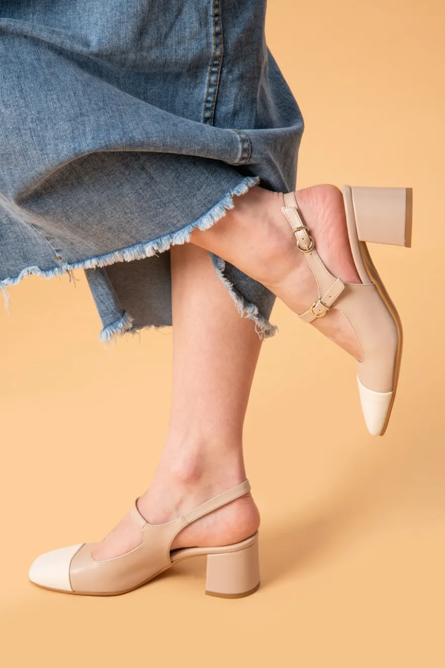 Décolleté Mary Jane Beige Pittarello Couture 508C