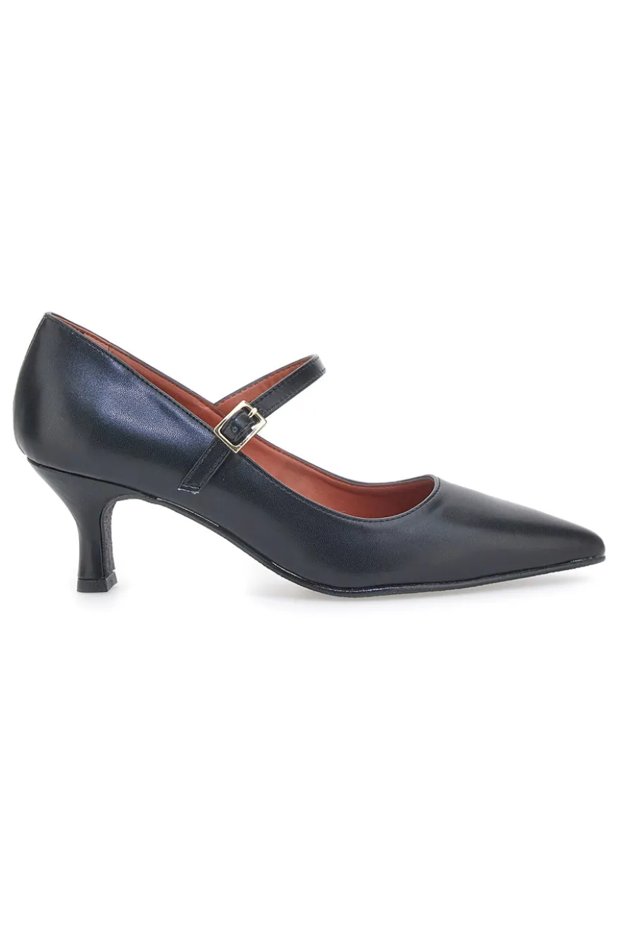 Décolleté Mary Jane nere con tacco basso Pittarello Elite 6061