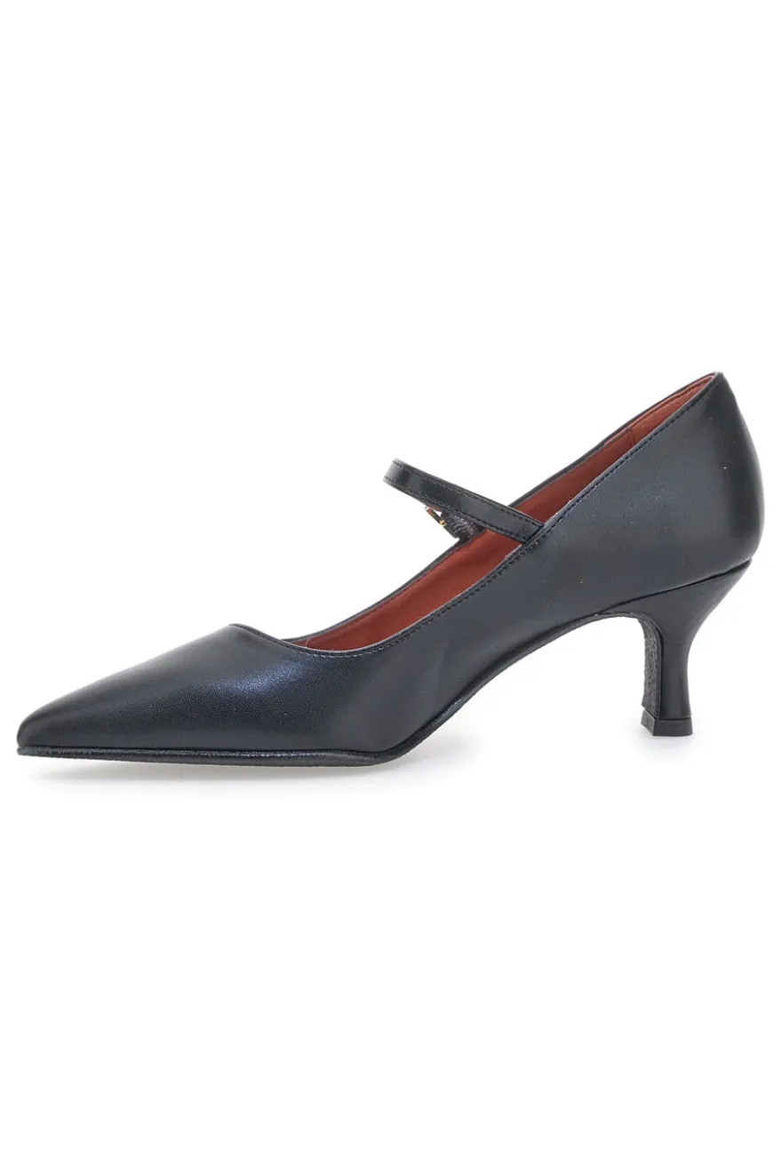 Décolleté Mary Jane nere con tacco basso Pittarello Elite 6061