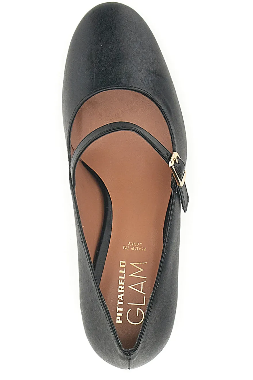 Décolleté Mary Jane Nere con Tacco a Rocchetto PITTARELLO GLAM 3605
