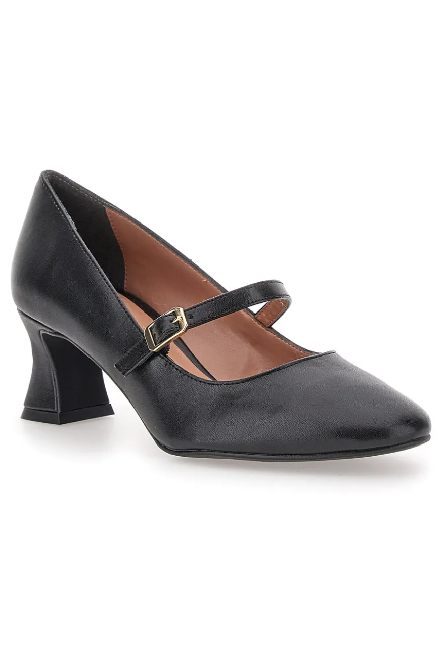 Décolleté Mary Jane Nere con Tacco a Rocchetto PITTARELLO GLAM 3605