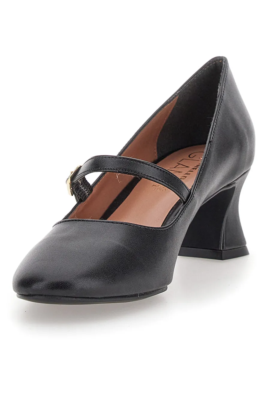 Décolleté Mary Jane Nere con Tacco a Rocchetto PITTARELLO GLAM 3605